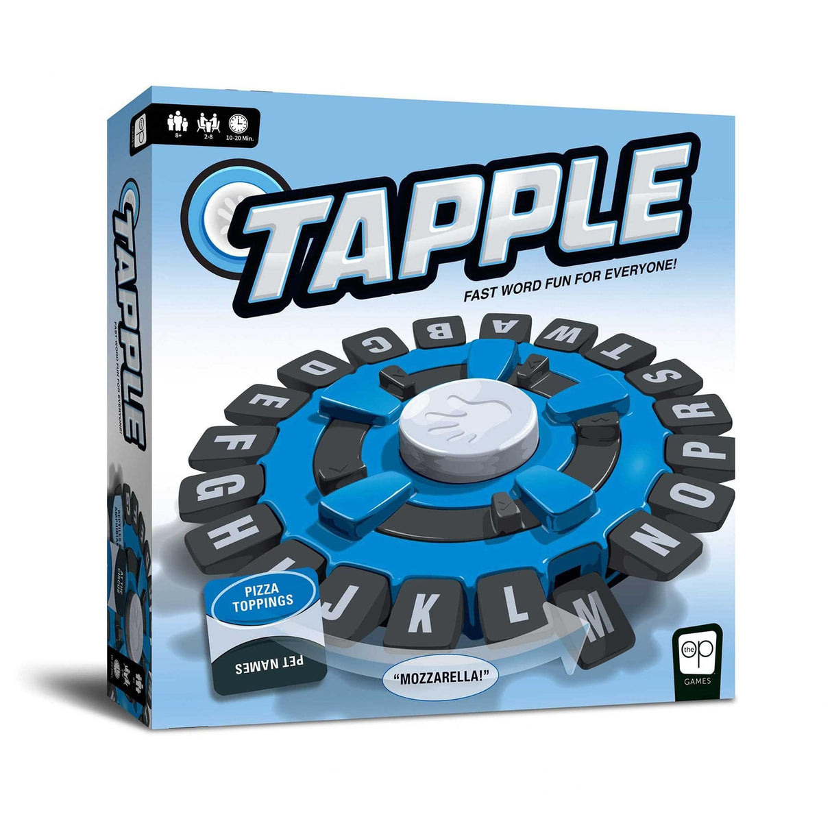 USAOPOLY TAPPLE® Word Game | Fast-Paced Family Board Game | Choose a Category & Race Against The Timer to be The Last Player | Learning Game Great for All Ages (1 Pack) USAOPOLY