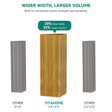 YITAHOME 10x10ft Hardtop Gazebo with Nettings and Curtains, Wood Grain Heavy Duty Double Roof Galvanized Steel Outdoor Combined of Vertical Stripes Roof for Patio, Backyard, Deck, Lawns, Brown YITAHOME