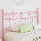 Merronix Twin Bed Frames with Headboard, Elegant Metal Pink Bed Frame for Kids Girls, Modern Heavy Duty Twin Size Platform Bed - No Box Spring Needed, 11.2 Inches Height Underneath Storage Merronix