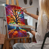 Yezavesu Tree Paint by Numbers Kit for Adults Beginner, Tree of Life Adult Paint by Number Kits on Canvas Without Frame, DIY Acrylic Painting by Numbers for Home Wall Decor Gift 16x20 Inch Yezavesu