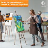 CONDA Canvas Boards for Painting, 8 x 10 inch, 12 Pack, 100% Cotton Canvas Panels, White Blank Canvases, Primed, Acid-Free, Artist Quality for Acrylic, Pouring Watercolor & Oil Painting conda