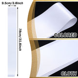 Geyoga 36 Pcs Satin Sash Blank Pageants Sash 2024 Sashes to Decorate for Beauty Wedding Birthday Homecoming Prom Party Decor(White) Geyoga