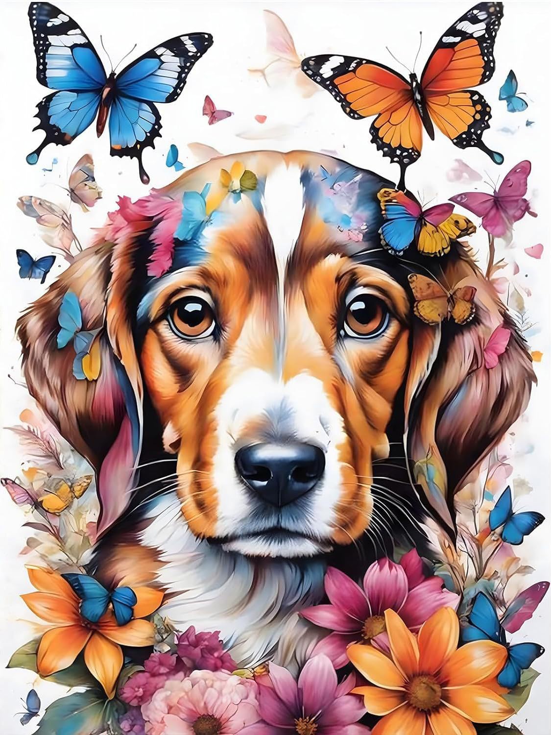 SAIMIUBO Diamond Painting Kits for Adults,Dog Full Drill Diamond Art Kits for Adults Beginners,Round 5D DIY Diamond Dots Paintings,Diamond Art Painting Home Wall Decor 12x16 inch SAIMIUBO