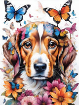SAIMIUBO Diamond Painting Kits for Adults,Dog Full Drill Diamond Art Kits for Adults Beginners,Round 5D DIY Diamond Dots Paintings,Diamond Art Painting Home Wall Decor 12x16 inch SAIMIUBO