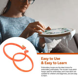 Embroidery Hoop, 4 Inch Cross Stitch Hoop Plastic Circle Embroidery Rings for Embroidery Art Craft Sewing (Random Color) Cyrank