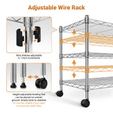 YSSOA 3-Tier Heavy Duty Storage Shelves 750Lb Capacity, 24.02" D x 13.78" W x 21.97" H Shelving Unit for Pantry, Garage, Laundry and Kitchen, Chrome YSSOA