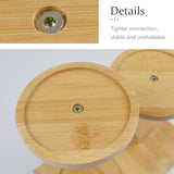 XXXFLOWER Bamboo Plant Stand ,3 Tiers Indoor Succulent Windowsill Shelf - Small Tabletop Plant Holder for Home, Office, Living Room, Bedroom Decoration 1pc XXXFLOWER