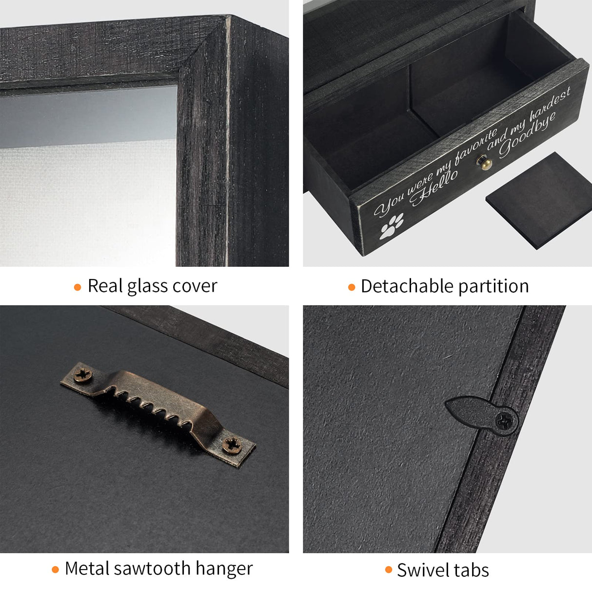 TJ.MOREE Dog Memorial Gifts - You were My Favorite Hello and My Hardest Goodbye Remembrance Picture Frame Shadow Box - Pet Sympathy Gifts for Loss of Dog TJ.MOREE