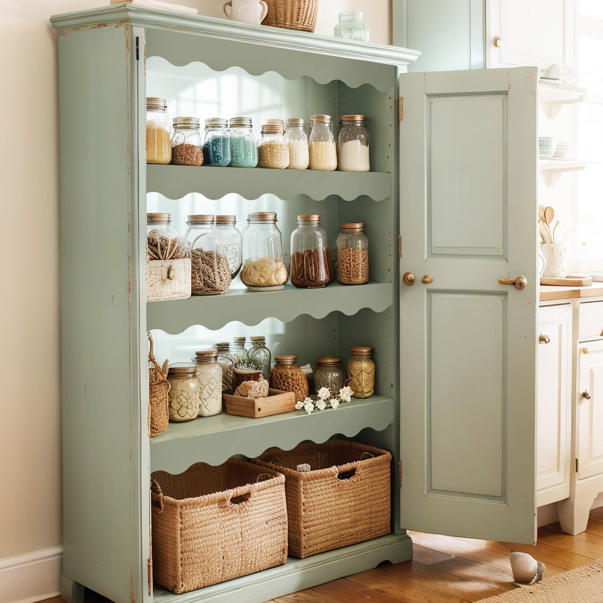 Threehoney Unfinished Scalloped Decorative Wood Trim Scalloped Edge Decorative Wood Molding Cute DIY Moulding Trim for Home Wall Cabinet Shelf and Window Door(6 Pack,15.75 x 1.57 Inch) Threehoney