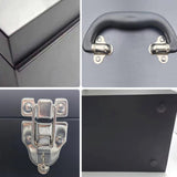 16" Portable Steel Heavy-duty Large Tool Box 18-Gauge Fishing Tackle Box Tool Box Drawer Organizer With Metal Latch and Handle Black Azuline