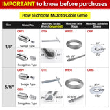 [Patent] Muzata 40 Pack 1/8" Invisible Cable Railing Kit Hardware Swage Lag Screw Hidden for 4x4 6x6 8x8 Wood Posts T316 Stainless Steel Deck Cable Railing System 20 Pairs CR73 Muzata