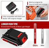 3.0Ah LBXR20 Lithium Replacement Battery for Black and Decker 20V Battery Max LB20 LBX20 LST220 LBXR20B-2 LB2X4020 Compatible with Black and Decker 20 Volt Tools LCS1020 LDX20C LSW221 BDCDMT120-Red Munikind