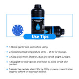 NOVA3D 3D Printer Resin Washable Clear Blue,Photopolymer 405nm Rapid Curing Resin, Water Washable Resin Low Ordor,Shock Resistance,Designed for Monochrome LCD 3D Printing Printer 500g NOVA3D