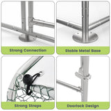 Chicken Coop, Large Metal Chicken Run, Outdoor Chicken Pen with Waterproof and Anti-UV Cover, Walk-in Chicken House with Lockable Door, for Yard, Farm Use, 10' W x 3.3' D x 5' H HarmonyHealth