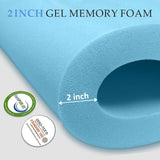 Vomiliku 4 Inch King Mattress Topper Dual Layer,2 Inch Gel Memory Foam Plus 2 Inch Cooling Pillow Top Mattress Pad Cover for Back Pain, with 8-21 Inch Deep Pocket Vomiliku
