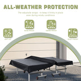 Golkcurx Ping Pong Table Cover,Table Tennis Cover Waterproof Sunproof Indoor & Outdoor Fits Universal 9x5 FT Tables (Black) (Outdoor) Golkcurx