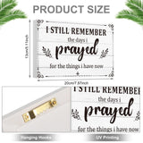 I Still Remember The Days I Prayed Home Wall Decorations Wooden Table Centerpieces Box Sign Farmhouse Decor House Prayer Wooden Rustic Presents For Bedroom Living Room or Shelf(White) Jetec