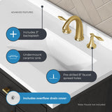 OVE Decors Bailey 60 in. W x 22 in. D x 34.5 in. H Double Sink Bath Vanity in Matte Black Wood with White Engineered Quartz Top OVE Decors