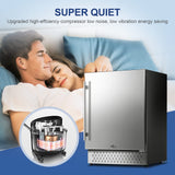 Tylza Outdoor Beverage Refrigerator 24 Inch, Stainless Steel Under Counter Beverage Cooler, 190 Cans Beer Fridge Built-in and Freestanding Beverage Fridge Tylza