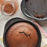 Wilton Advance Select 9 Inch Round Cake Pan; Made without PFAS, Extended Handles, Anti-Warping, Non-Stick Baking Pan With DuraLast™ Silicone-Infused Coating (Steel) Wilton