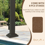 COOS BAY Outdoor Patio Pergola 10x10 ft with Retractable Sun Shade Canopy Top, Metal Frame Gazebo Sun Shade for Backyard, Deck, Garden and Poolside, Beige COOS BAY