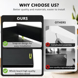 GASHELL Washer Dryer Countertop, 27.5" x 54" Bamboo Washer and Dryer Countertop for Laundry Room Organization(Black) Gashell