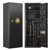 KAER 12-15 Gun Safe, Biometric Gun Safes, Rifle Safe, Gun Safe for Rifles and Pistols, Gun Cabinet, Fingerprint Gun Safes for Rifles,Gun safes for Home & Hunting with Gun Racks and Removable Shelves KAER