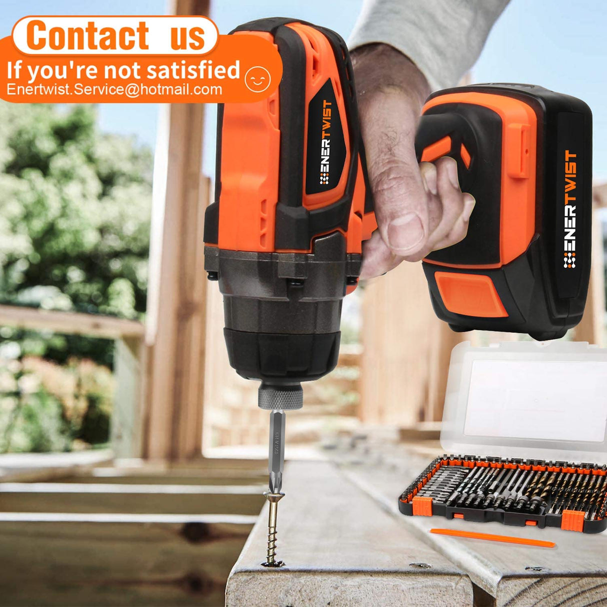 ENERTWIST Drill Bit Set, 112-Pieces 1/4" Hex Shank Impact Driver Bits and Screwdriver Bits Set Assorted in Tough Case for Wood Metal Cement Drilling and Screw Driving, ET-DBA-112 ENERTWIST