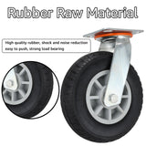 WOPPLXY 8 Inch Casters Set of 2 Heavy Duty Caster Wheels, 360-degree Swivel Casters, Caster Wheels for for Cart Furniture and Workbench (Load 3000Lbs) WOPPLXY