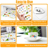 Nicunom 40 Sheets Sublimation Sticker Paper, Glossy Transparent Sublimation Stickers Waterproof 8.5"x11" Printable Clear Sticker Paper for DIY Custom Sticker, Decals, Labels Nicunom