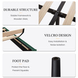 SHA CERLIN King Size Velvet Bed Frame with Vertical Channel Tufted Wingback Headboard, Upholstered Platform Bed with Wood Slats, No Box Spring Needed, Easy Assembly, Green SHA CERLIN