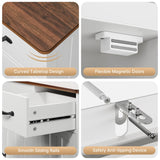 Gizoon Farmhouse Storage Cabinet with 3 Drawers, Wood Buffet Sideboard with Adjustable Shelf, Large Cupboard for Kitchen, Dining Room, Living Room, Entryway, Retro Gizoon