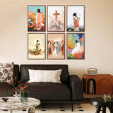 Yezavesu 6 Pack Paint by Numbers Kit for Adults Beginner 8x12 Inch, Jesus Adult Paint by Number Kits on Canvas Without Frame, DIY Acrylic Christ Religious Painting by Numbers for Home Wall Decor Gift Yezavesu