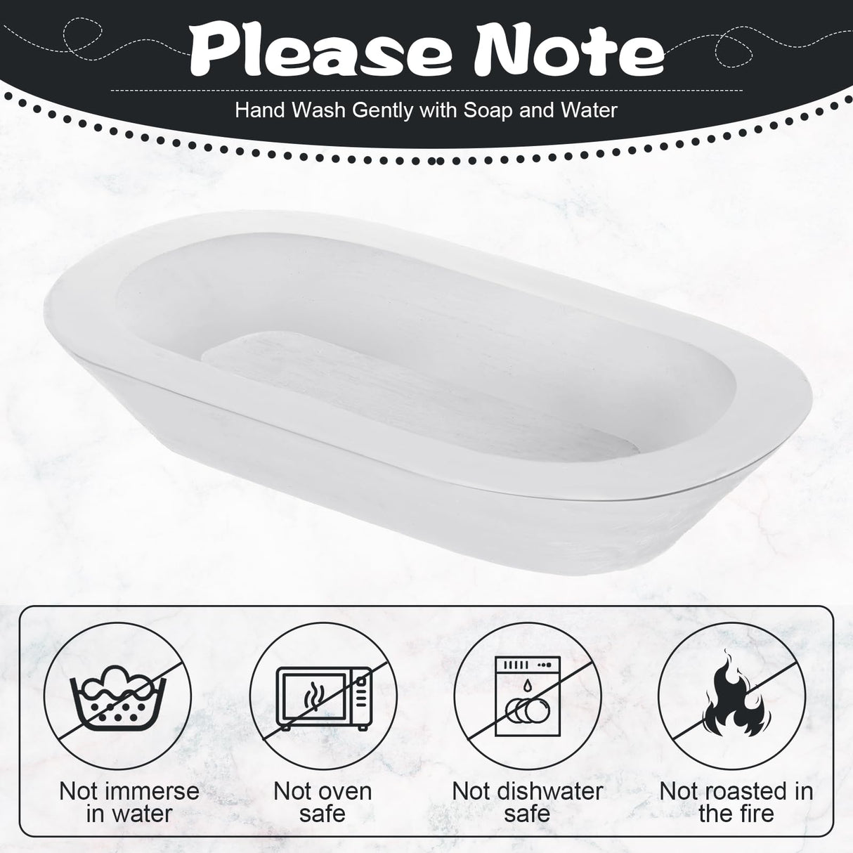 Nuogo 10 Pack Wooden Dough Bowls Bulk Rustic Dough Bowls for DIY Candle Home Crafts Making Farmhouse Fruits Supplies Decoration(8.5 Inches,White) Nuogo