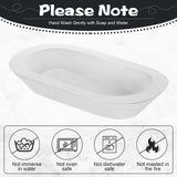 Nuogo 10 Pack Wooden Dough Bowls Bulk Rustic Dough Bowls for DIY Candle Home Crafts Making Farmhouse Fruits Supplies Decoration(8.5 Inches,White) Nuogo