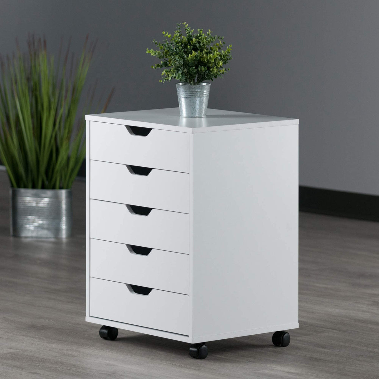 Winsome 10519 Halifax 5-Drawer Composite Wood Cabinet, White Winsome