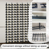 amhricho Wall Mounted Wine Rack, H 94.5INCH, 16 Rows, Black 48 Bottle, Metal Wine Bottle Holder for Home Bar, Wine Kitchen Storage (Black, 3 Columns) amhricho