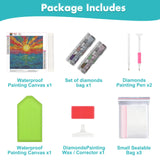 MAXBYE Sunrise Diamonds Painting Kits for Adults, Ocean Wave Diamond Art Kits for Adults, DIY 5D Full Round Drill Diamond Art Painting Gem Art Kits for Home Wall Decor 12x12inch MAXBYE