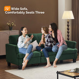 VINGLI Green 83" Sofa Couches for Living Room, Modern Comfy 3 Seater Couch 25.6" Deep Seat Upholstery Cozy Sofas for Small Space, Bedroom, Apartment, Home Office VINGLI