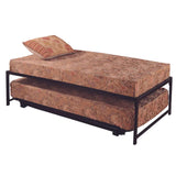 Kings Brand Furniture Twin Size Black Metal Platform Bed With Pop Up Trundle Kings Brand Furniture