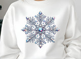 Snowflake Sublimation Transfer, Crystal Snowflakes Printed Transfer, Snowflake Sublimation Design, Winter, Printed Christmas Transfer (Adult x1-8.5+") WoodArtSupply