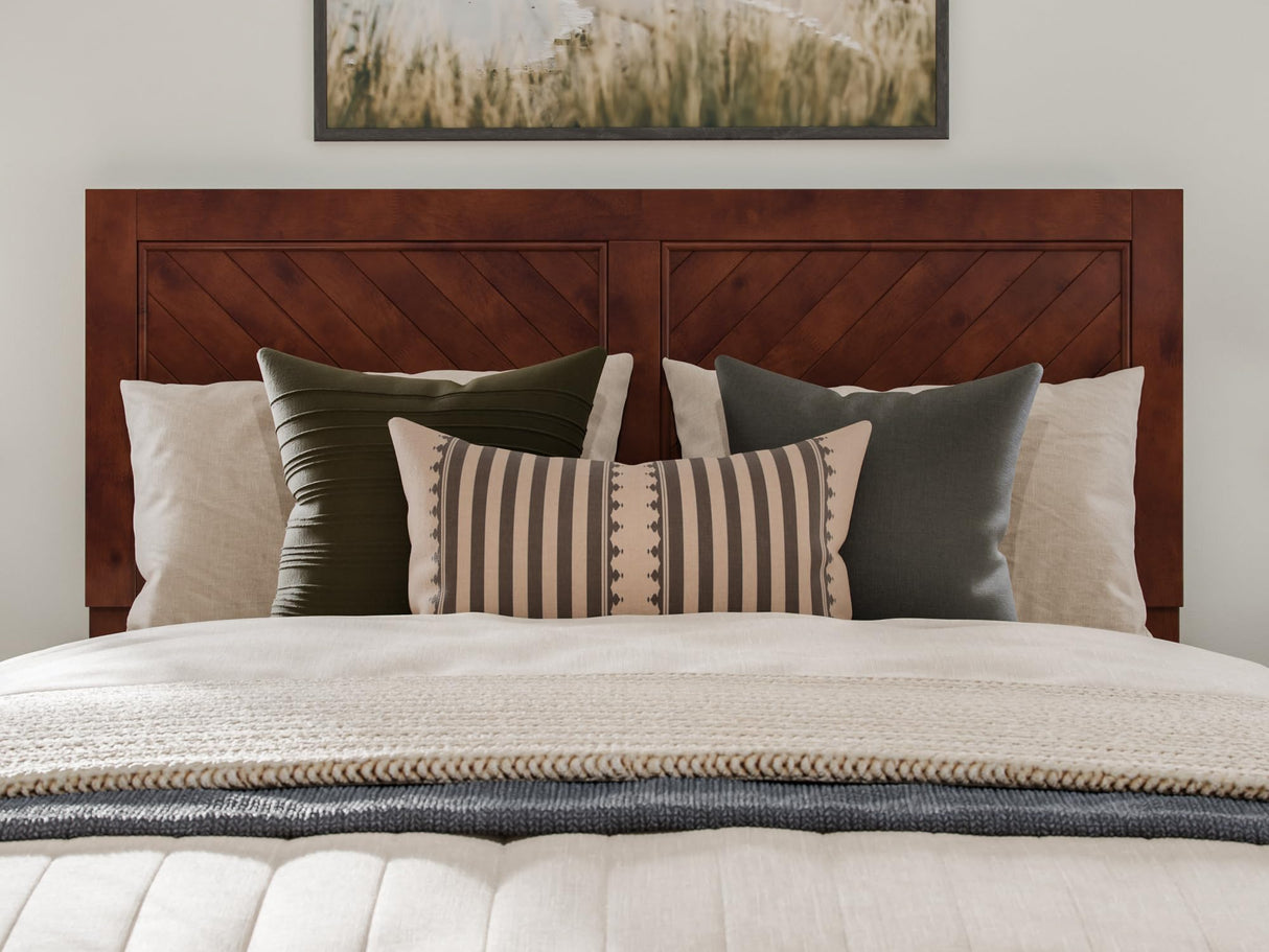 AFI, Canyon Queen Wood Headboard with Attachable Charger, Walnut AFI