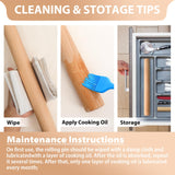 Adjustable Wood Rolling Pin with Thickness Rings for Baking -Non Stick Wooden Dough Roller Pin with Spacer Bands for Cookie,Pie Crust, Pastry Fondant and Bread By Folksy Super Kitchen (15.8, Grey) Folksy Super Kitchen