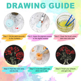 Framed Paint by Numbers Kit for Adults Beginner, Skull and Rose Easy Paint by Number Kits on Canvas Framed, Helloween DIY Acrylic Oil Painting by Numbers with Frame for Gift Home Decor 8 x 12 inch GEEHEIY