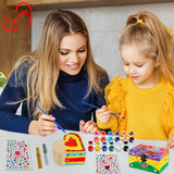 Crafts for Girls 8-12, 2 Pack DIY Wooden Jewelry Box Art Craft Supplies Painting Kit for Kids Ages 4-6 6-8 5 7 9 10 11 Year Old Girl Birthday Party Favors Toys Mothers Valentines Day Gifts SUPREME XMAS