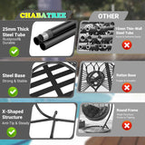 CHABATREE Egg Chair with Stand,Patio Rattan Wicker Hanging Swing Egg Chair Hammock Chair for Bedroom Porch Garden,Thickened Aluminum Alloy Steel Frame and UV Resistant Cushion,350LBS Capacity CHABATREE