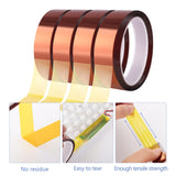 Fyguard 4 Rolls 20mm×25m (82Ft) Sublimation Tape Heat Tape Transfer Tape High Temperature Heat Resistant Tape, Heat Tape for Sublimation Heat Press Electronic Soldering Masking, No Residue Fyguard