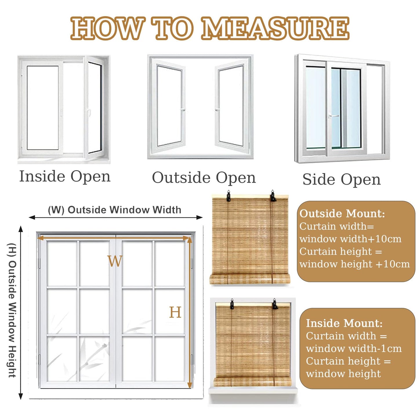 Handwoven Bamboo Blinds for Indoor/Outdoor - Easy to Install, Customised Shades for Patios and Porches - WoodArtSupply