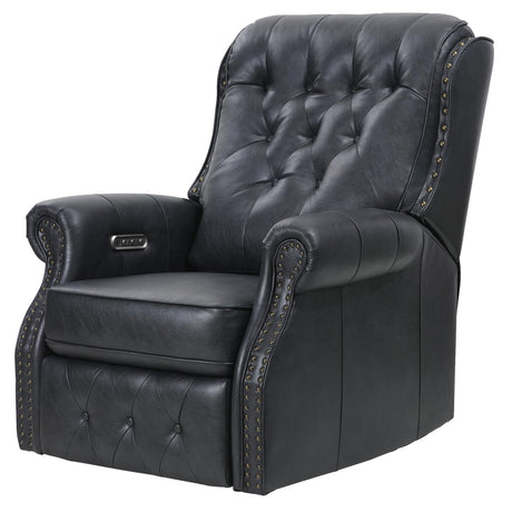 EONIX Dual Motor Lay Flat Power Recliner Chair, Mid Century Wingback Recliner with Independent Adjustable Backrest and Extended Footrest, 400lbs Heavy Duty, Breathable Faux Leather, Black EONIX