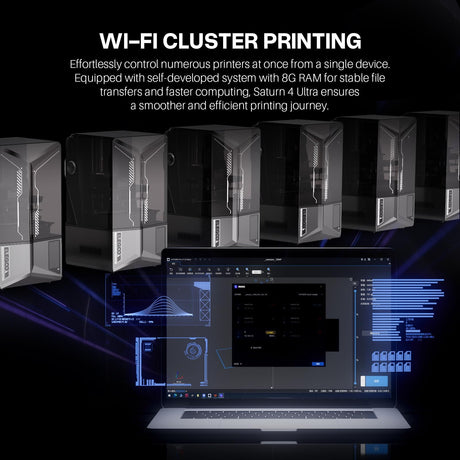 ELEGOO Saturn 4 Ultra 10"12K MSLA 3d Printer, Smart Resin Printer with AI Camera and Mechanical Sensor, 150mm/h Fast Printing, Auto-Leveling, WiFi Cluster Printing, Printing Size 8.62x4.84x8.66 Inches ELEGOO